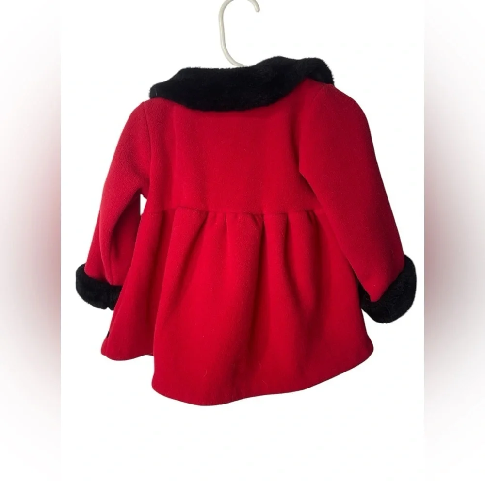 Goodlad Toddlers Red and Black Button Dress-Up Coat Size 24 Months